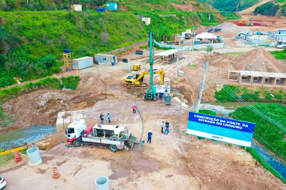 Avançam obras de construção de nova Ponte na Estrada do Limoeiro